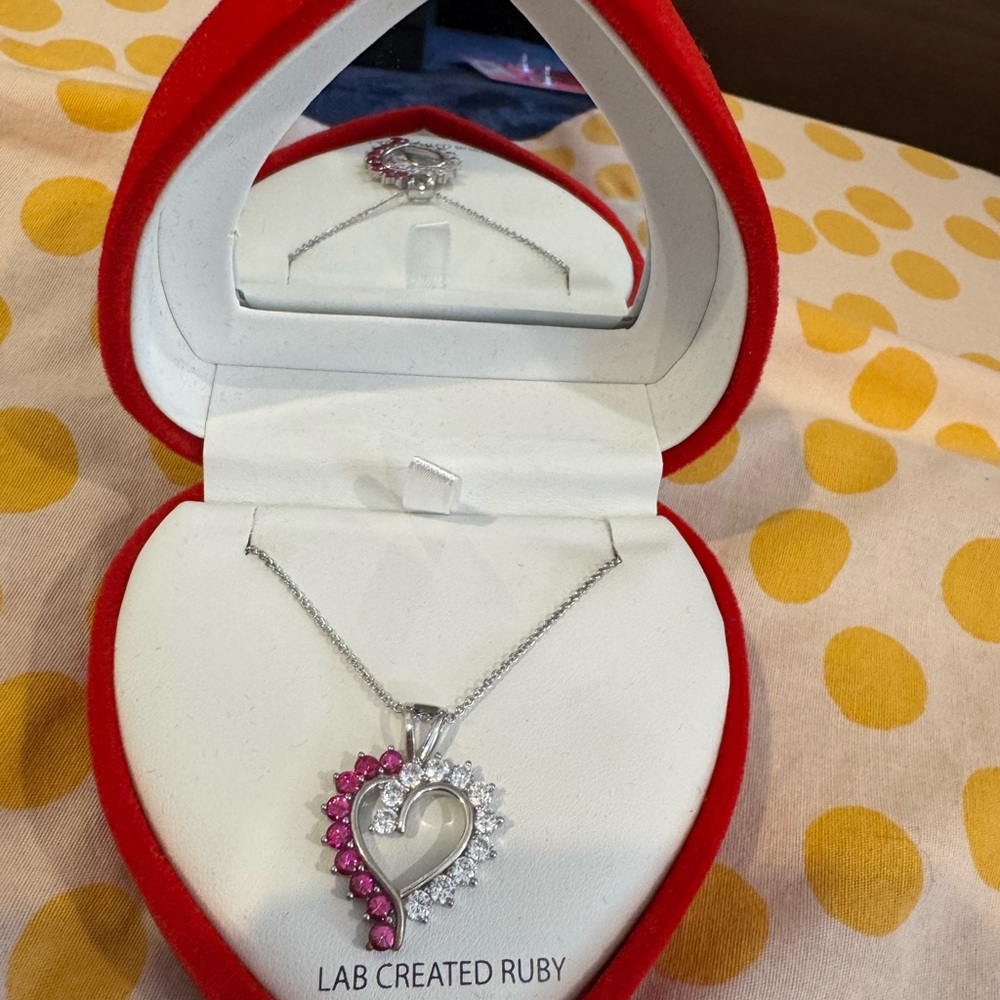 Ruby heart necklace